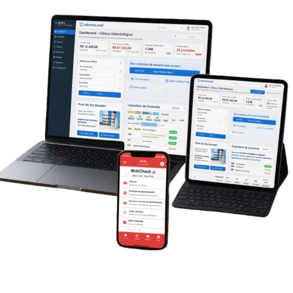 Composição visual com formatos de entrega digitais da AceleraLab